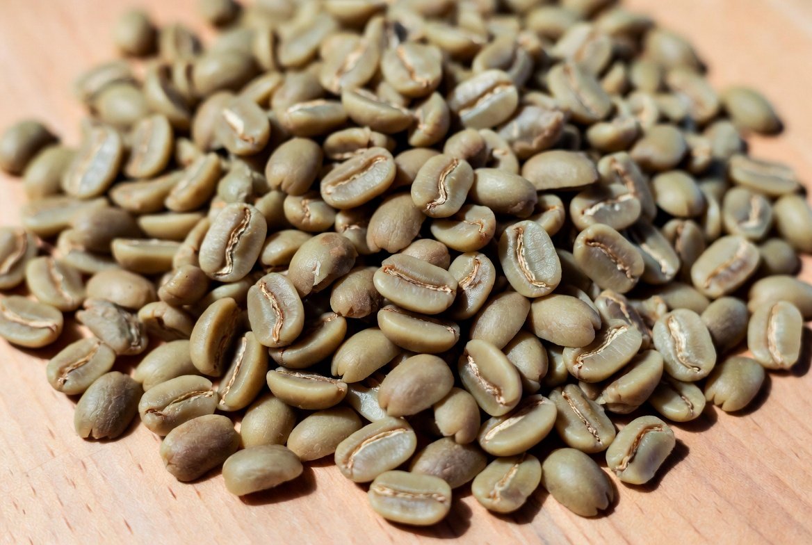 Green coffee beans prepared for export, Huila, Colombia
